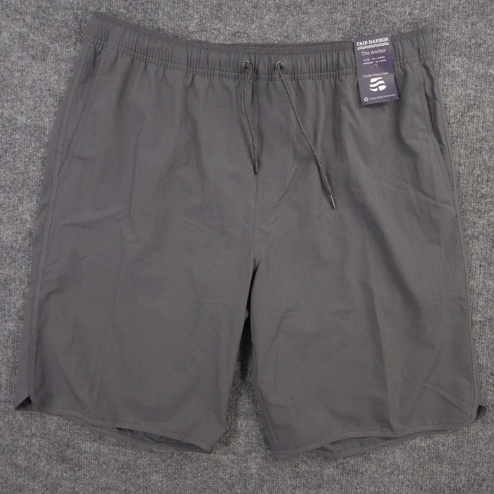 Fair Harbor The Anchor Swim Trunks Mens 3XL Gray Chafe Free Liner 10